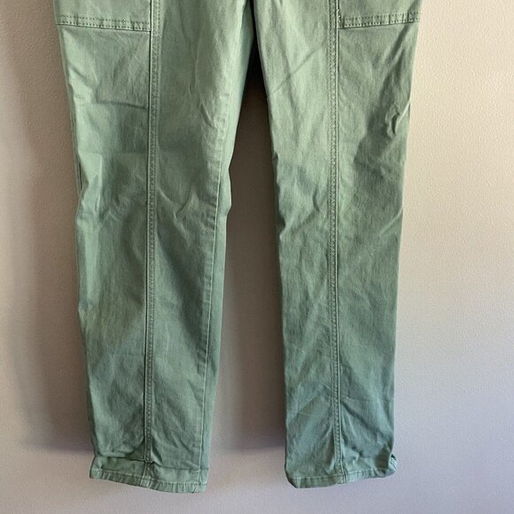 Happy X Nature Kate Hudson Women 4 Green Belted Button Fly Straight Leg Pant - Picture 2 of 10